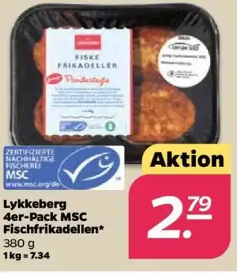 NETTO Lykkeberg 4er Pack MSC Fischfrikadellen 380g Angebot