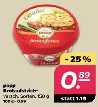 NETTO Popp Brotaufstrich 150g Angebot