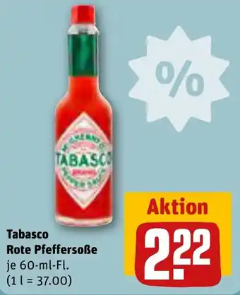 REWE Tabasco Rote Pfeffersoẞe 60-ml-Fl. Angebot