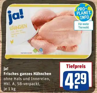 REWE Ja! frisches ganzes hähnchen Angebot