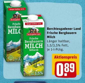 REWE Berchtesgadener land frische bergbauern milch Angebot