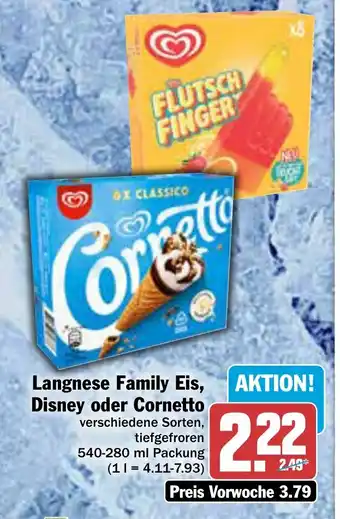 AEZ Langnese Family Eis, Disney oder Cornetto Angebot