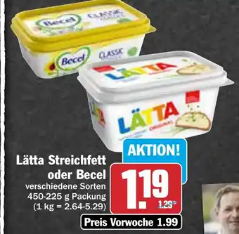 AEZ Lätta Streichfett oder Becel Angebot