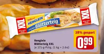 REWE Henglein blätterteig xxl Angebot