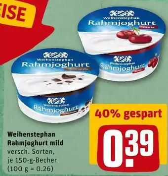 REWE Weihenstephan rahmjoghurt mild Angebot