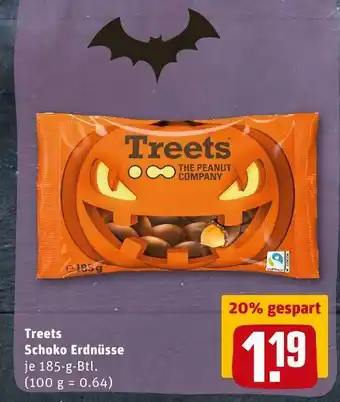 REWE Treets schoko erdnüsse Angebot