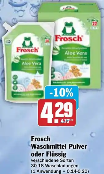 AEZ Frosch Waschmittel Pulver oder Flüssig Angebot