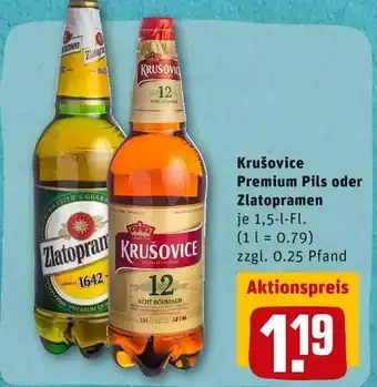 REWE Krušovice premium pils oder zlatopramen Angebot