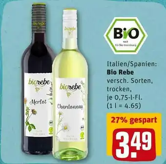 REWE Bio rebe rot- oder weißwein Angebot