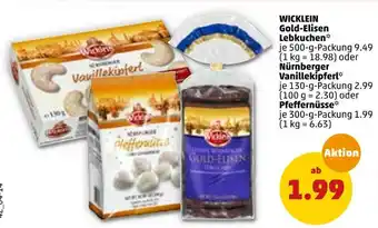 PENNY Wicklein gold-elisen lebkuchen, nürnberger vanillekipferl oder pfeffernüsse Angebot