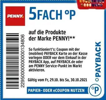 PENNY Payback 5fach punkte Angebot