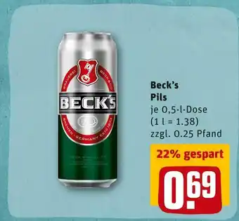 REWE Beck’s pils Angebot