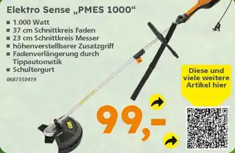 Globus Baumarkt PRIMASTER Elektro Sense „PMES 1000" Angebot