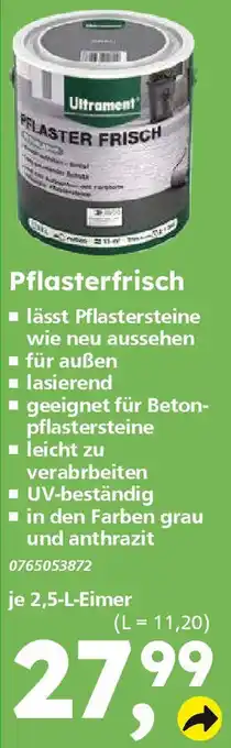 Globus Baumarkt Ultrament Pflasterfrisch 2,5 L Eimer Angebot