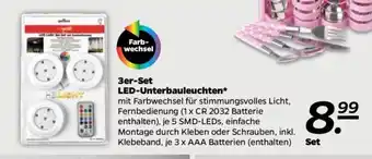 NETTO 3er Set LED Unterbauleuchten Angebot