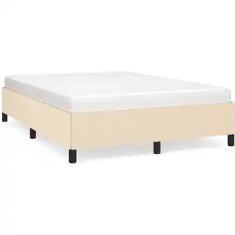 ManoMano Bettgestell für Erwachsenenbett,Bettrahmen Metallbett,Schlafzimmerbett Creme 140x190 cm Stoff -Maison 80157 - Creme Angebot