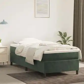 ManoMano Boxspringbett mit Matratze,Schlafzimmerbett,Polsterbett,Hotellbett Dunkelgrün 100x200 cm Samt DXJT704576 Maisonchic Angebot