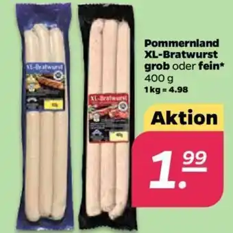 NETTO Pommernland XL Bratwurst grob oder fein 400g Angebot