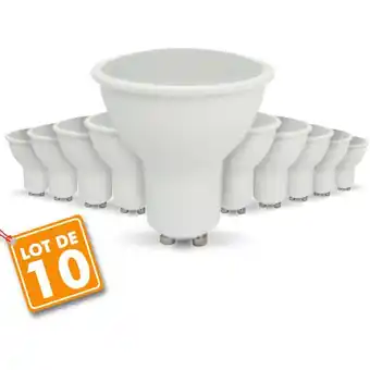 ManoMano Arum Lighting - Lot von 10 Lampen GU10 7W Äq. 60W | Farbtemperatur: Kaltes Weiß 6000K Angebot