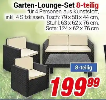 CENTERSHOP Garten-Lounge-Set 8-teilig Angebot