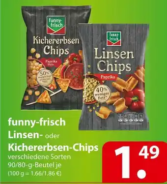 Famila Nord Ost Funny-frisch linsen- oder kichererbsen-chips Angebot