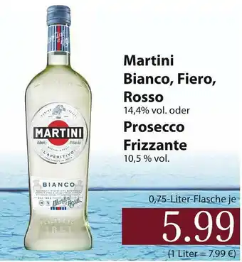 Famila Nord Ost Martini bianco, fiero, rosso oder prosecco frizzante Angebot