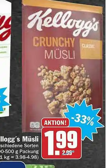 AEZ Kellogg's Müsli Angebot