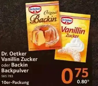 Selgros Dr. Oetker Vanillin Zucker Oder Backin Backpulver Angebot