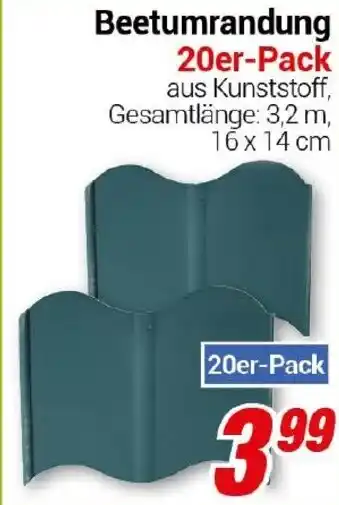 CENTERSHOP Beetumrandung 20er-Pack Angebot