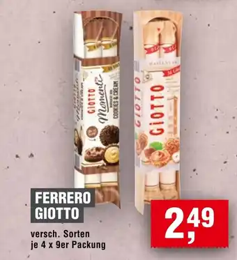 Handelshof FERRERO GIOTTO versch. Sorten je 4 x 9er Packung Angebot