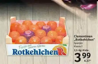 Selgros Clementinen „rotkehlchen” Angebot