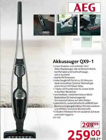 Selgros Aeg Akkusauger QX9-1 Angebot