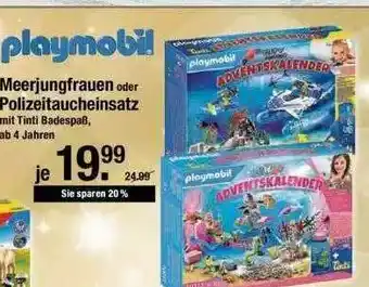 V Markt Playmobil Meerjungfrauen Oder Polizeitaucheinsatz Angebot