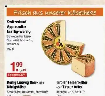 V Markt Switzerland Appenzeller Kräftig-würzig Angebot