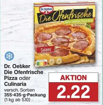 Famila Nord West Dr. Oetker Die Ofenfrische Pizza oder Culinaria 355-435-g-Packung Angebot