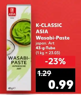 Kaufland K-CLASSIC ASIA Wasabi-Paste 43 g Tube Angebot