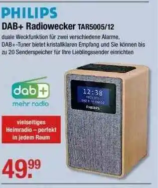 V Markt Philips Dab+ Radiowecker Tar5005.12 Angebot