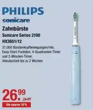 V Markt Philips Sonicare Zahnbüste Series 2100 Angebot