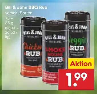 Netto Marken-Discount Bill & John BBQ Rub versch. Sorten 75-85 g Angebot