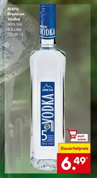 Netto Marken-Discount Arktis Premium Vodka 40% Vol. 0,5 Liter Angebot