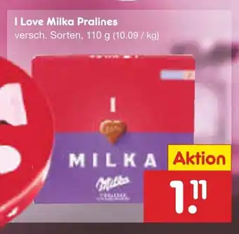 Netto Marken-Discount I Love Milka Pralines versch. Sorten, 110 g ( Angebot