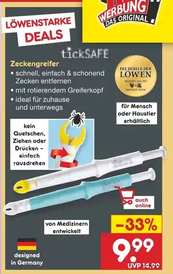 Netto Marken-Discount tickSAFE Zeckengreifer Angebot