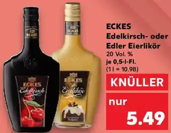 Kaufland ECKES Edelkirsch oder Edler Eierlikör 0,5 L-Fl. Angebot