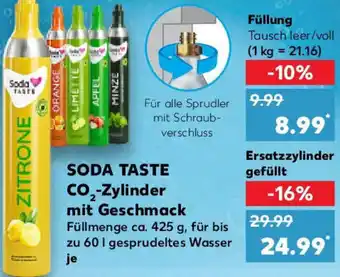 Kaufland SODA TASTE CO₂-Zylinder mit Geschmack Angebot