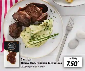 Lidl Sansibar Deluxe Hirschrücken-Medaillons ca. 250 g Angebot