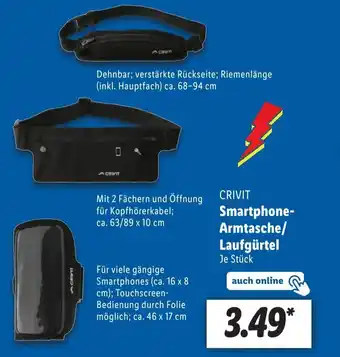 Lidl CRIVIT Smartphone- Armtasche/ Laufgürtel Angebot