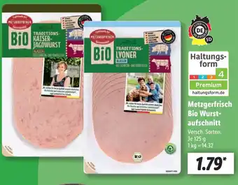 Lidl Metzgerfrisch Bio Wurst- aufschnitt 125 g Angebot