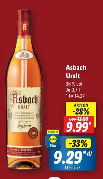 Lidl Asbach Uralt 0,7 l Angebot