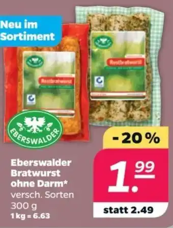 NETTO Eberswalder Bratwurst ohne Darm 300 g Angebot