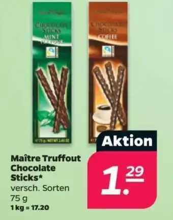 NETTO Maître Truffout Chocolate Sticks 75 g Angebot